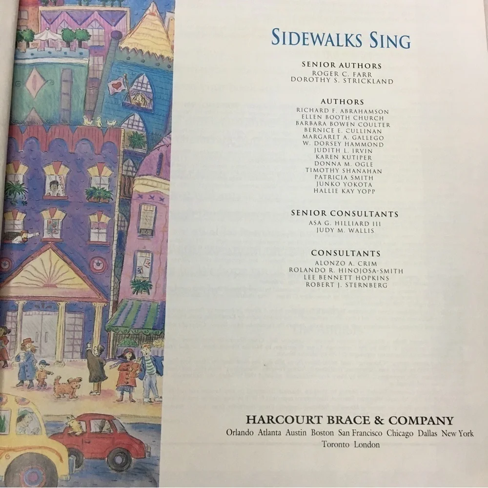 VINTAGE 1996 Book Treasury of Literature Sidewalks Sing Homeschooling Classroom